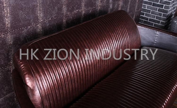 Modern Furniture Sofa Set Furniture Living Room Leisure Sofa Garden Sofas Children Sofa Reception Sofa Brown Silver Leather Sofa