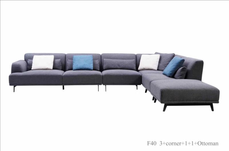 PF40 3 Seater with Armrest Leather Sofa in Home and Hotel