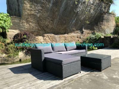 Outdoor Furniture L Shape PE Wicker Rattan Garden Sectional Sofa Set
