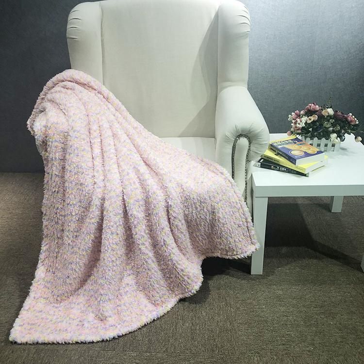 Customized Chromatic Sherpa Fleece Blankets for Sofa Bedding Decorative Throws
