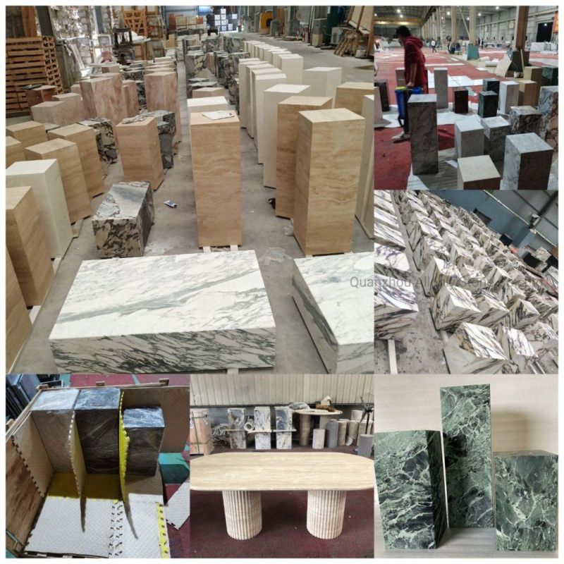 Wholesale Antique Cream Marble Center Tea Coffee Table Top for Hotel and Restaurant Design