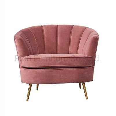 Home Design Red Fabric Velvet Sofa Modern Furniture Living Room Couch Chair Hotel Office Event Sofa