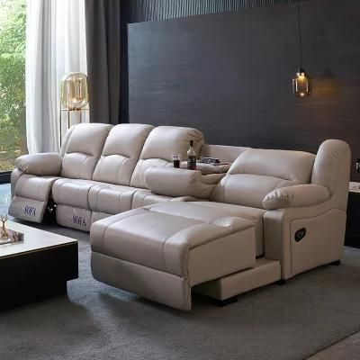 Fashion Customize Sectional Functional Sofa Set Home Recliner Sofa with Cup Holder