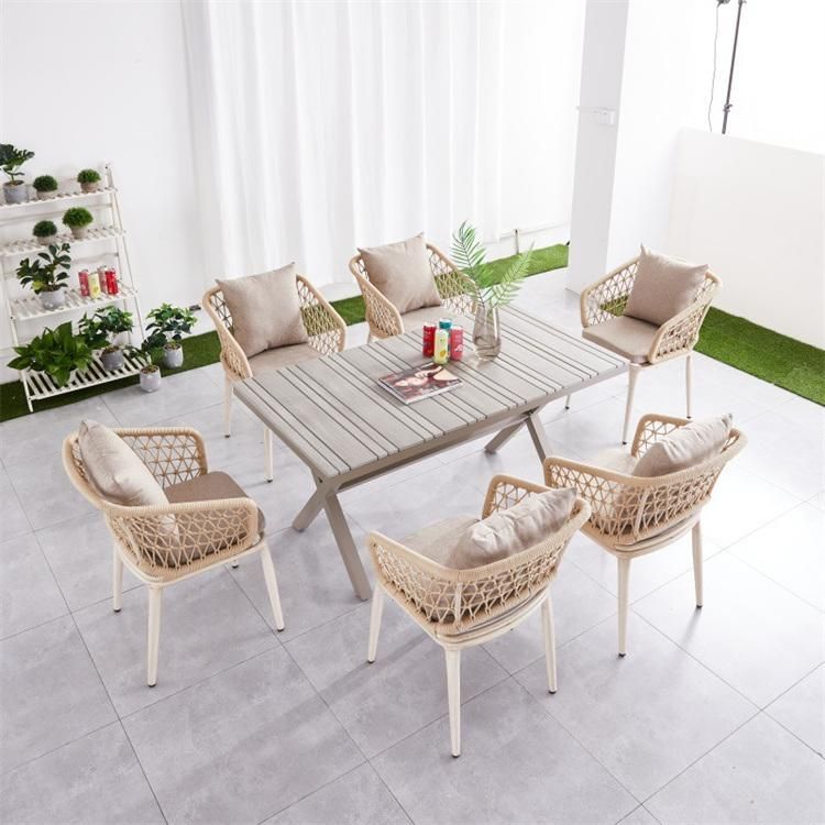 Garden Hotle Patio Aluminium Chairs Dining Chair Sets Metal Outdoor Sofa Foshan Modern Rattan/Wicker Garden Custom Furniture Set