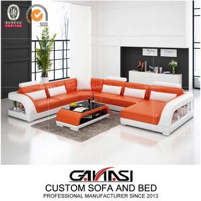 Leisure Popular U Shape Leather Home Furniture Sofa