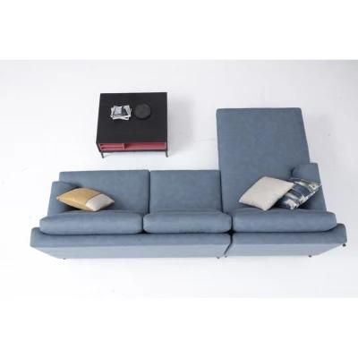 Solid Wooden Reception Wholesales Fabric Sofa with Armrest, 3+1 Seaters