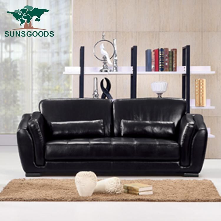 French Geunine Leather Upholster Sofa with Seat and Backrest Removeable