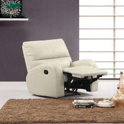 Wooden Frame Single Manual Recliner Bonded Leather Chair Chesterfield Home Furniture Living Room Sofa