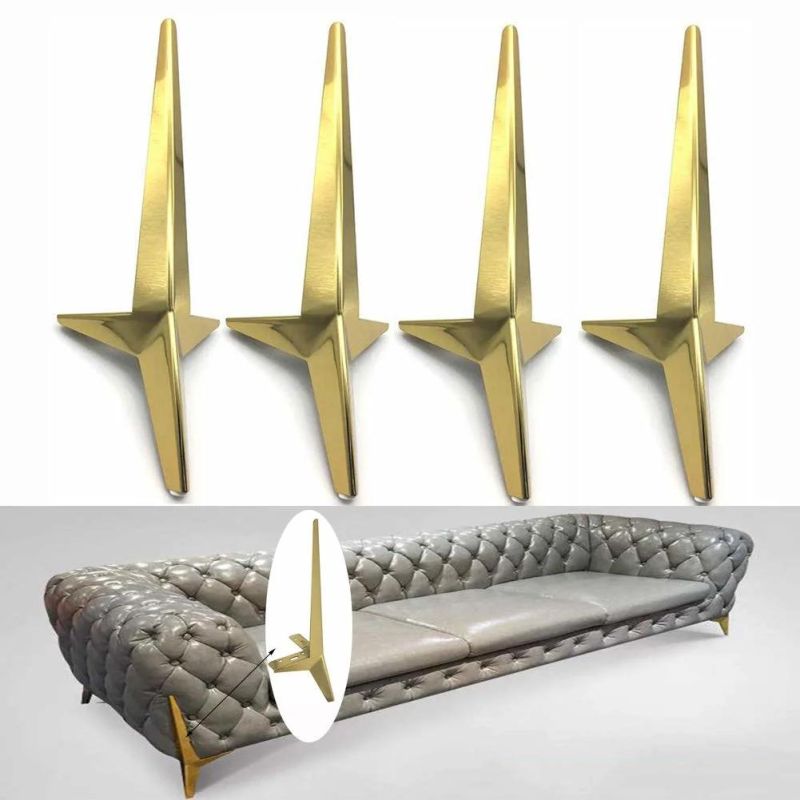 Modern Sofa Cabinet Feet Hardware Accessories Gold Polished