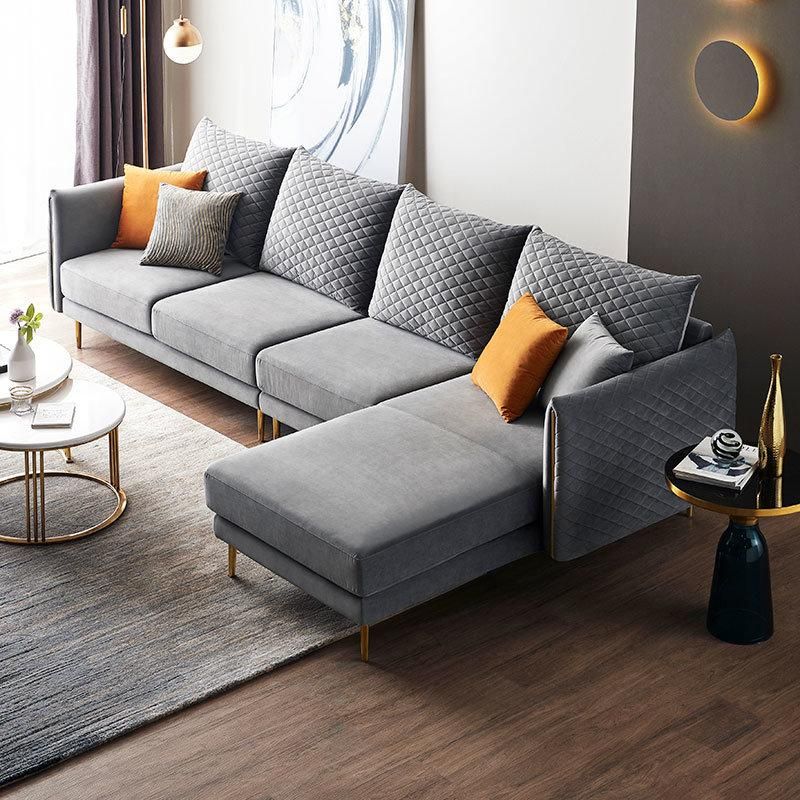 Linsy Fabric Velvet Tufted Couch Living Room Furniture Sofa S052