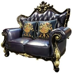 Best Quality Canton Fair Home Furniture Living Room Genuine Leather Sofa (1212-2)