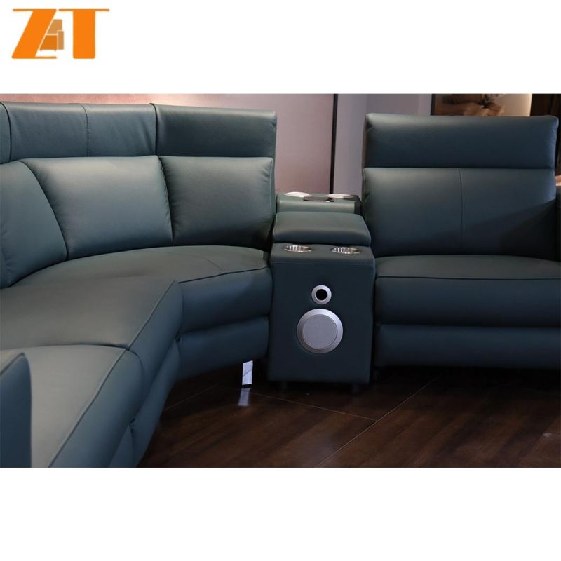 Modern Design Recliner Sofa Set USB Charge Genuine Leather Sofa for Living Room Home Furniture