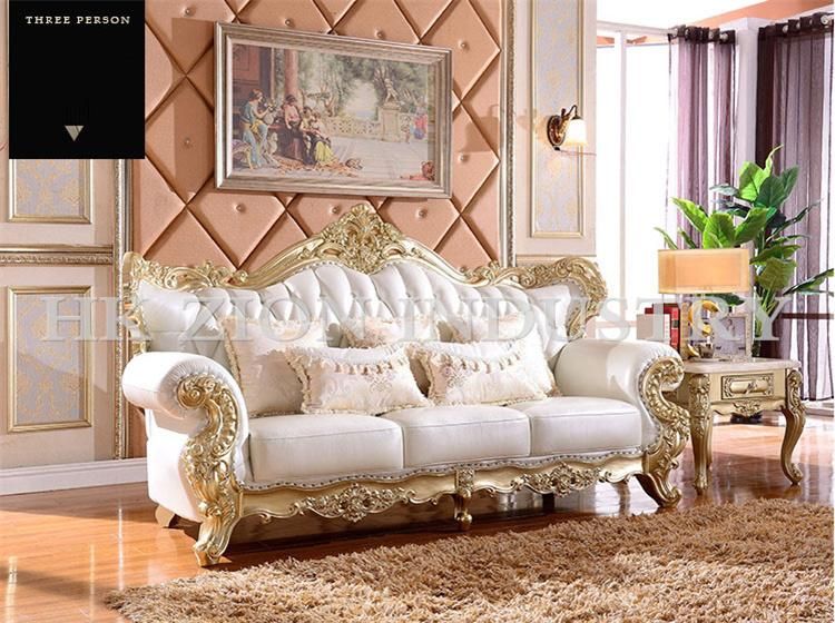 Commercial Royal Sofa Set Antique Sectional European Style Modern Living Room Home Hotel Setting Room Chesterfield Genuine Leather Sofa