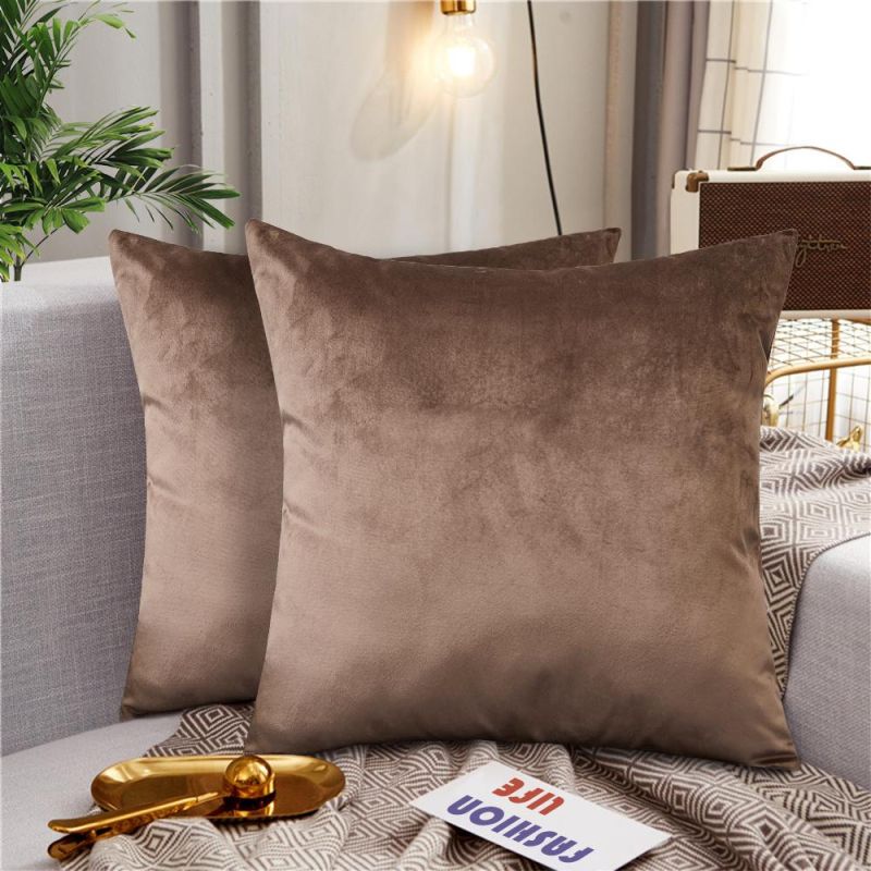 Solid Color Christmas Decorative Home Sofa Car Bed Throw Pillow Case