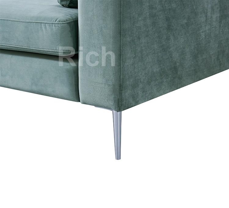 Modern Furniture Lounge Velvet Couch Sofa for Drawing Room