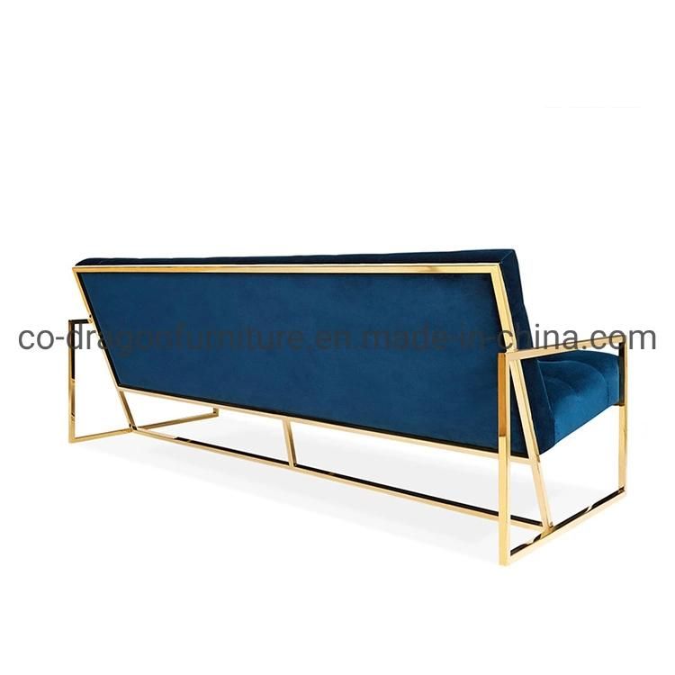 Luxury Stainless Steel 3 Seaters Sofa for Living Room Furniture