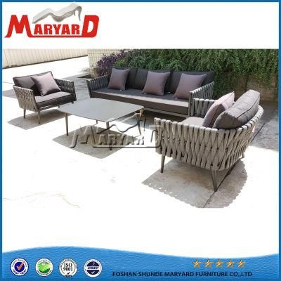 Outdoor Rope Weaving Aluminum Frame Sofa Furniture Garden Set