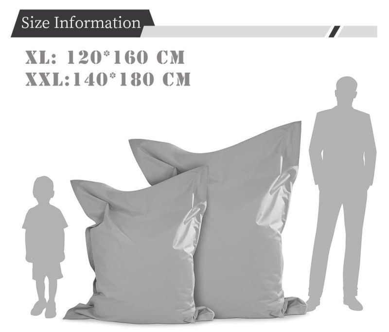 Lucysac, Luxury XXL Giant Beanbag, 380 Litre Filling, 140 Cm X 180 Cm, Indoor Living Room Bean Bag Sofa