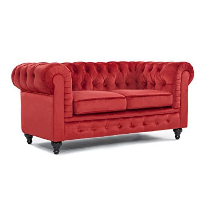 Chesterfield 2 Seats Velvet Sofa