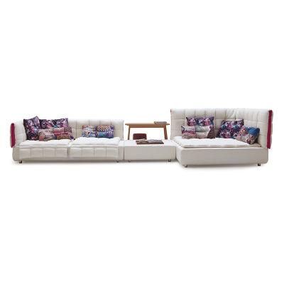 High-End Feather Down Filling Modern Couch Special Back Lounge Sofas U Shape Modular Living Room Sofas for Villa Projects