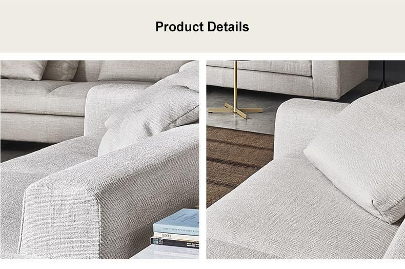 China High Back Fabric Modern Furniture L Shape Living Room Recliner Sofa