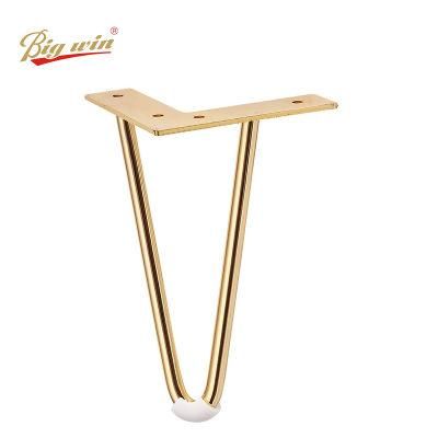 China Manufacturer Coffee Table Gold Metal Hairpin Chair Legs