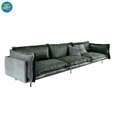 China Factory Wholesale Modern Living Room Genuine Leather Sofa
