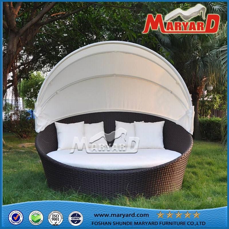 Outdoor Hotel Resort Garden Furniture Rattan Wicker Leisure Sofa Bed Daybed Sun Lounge