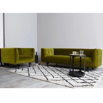 Green Modern Design Lounge Fabric Home Furniture Couch Living Room Sofa
