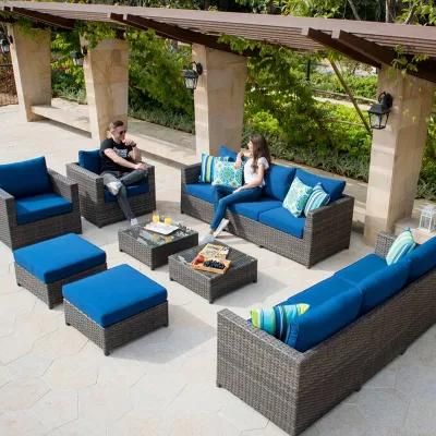 Outdoor Rattan Lazy Sofa Coffee Table Outdoor Courtyard Villa Homestay Living Room Waterproof Sunscreen Leisure Furniture Combination