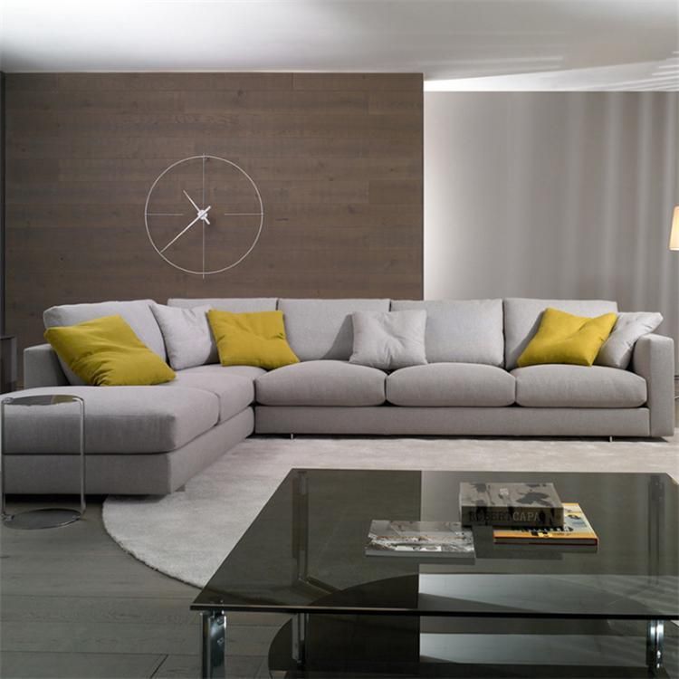 New Design Furniture Couch Navy Blue Velvet Sofa in Brass Legs for Two Seater and Three Seater Living Room Sofa