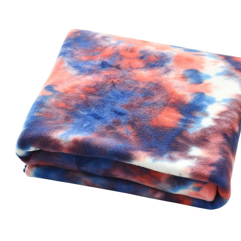 100% Polyester Velvet Polar Fleece Throw Bed Sofa Knit Blanket Hoodie Blanket Fuzzy Blanket Wearable Blanket with Sleeve