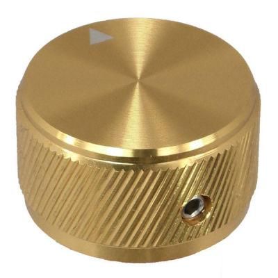 OEM CNC Brass Gold Pleated Concentric Control Knobs