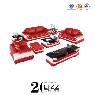 Online Wholesale Miami Style Home Furniture Genuine Leather Sofa Set