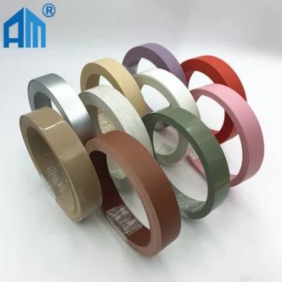 Angmi Decorative Door MDF Melamine Edge Band Tape for 2mm Kitchen Cabinet PVC Edging Strip