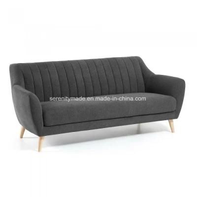 American Style Leisure Comfortable Living Room Velvet Upholstered Fabric Sofa