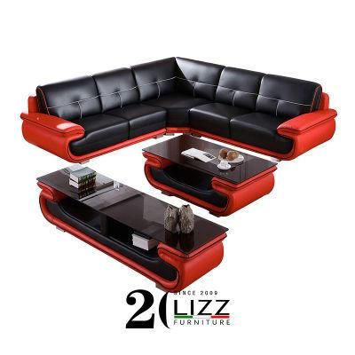 Contemporary Living Room Genuine Leather Sofa Set Furniture Sectional Couch