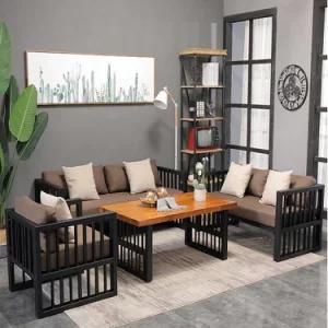 European Style Metal Frame Hotel Furniture Sofa Set