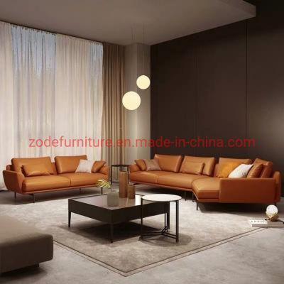 Zode Customer Home Hotel Furniture Modern Living Room Leather Sofa