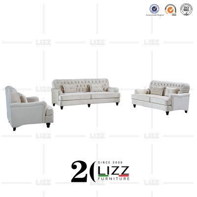 Classical European Office Home Furniture Modern Leisure Chesterfield Sectional Fabric Sofa