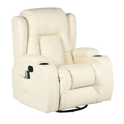Modern Luxury Big Size Manual Recliner Sofa Home Living Room Chair 8 Point Massage PU Leather Sofa Office Furniture