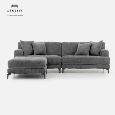 New Modern Living Room 3 Seat L Shape Home Furniture Sofa