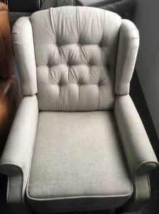 Modern Living Room Beige White Furniture Armchair Upholstered Sofa Chair