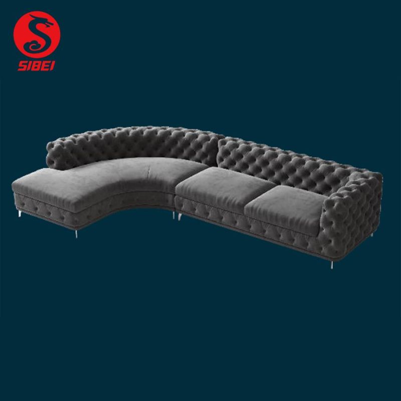 Modern Luxury Sofa Sets Wooden Legs Home Furniture Sectional Settee Living Room Leather Sofa