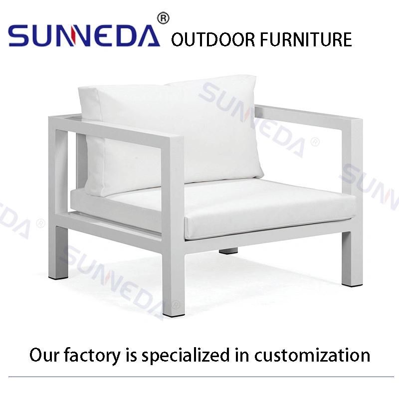 Thick Tube Aluminum Morden Outdoor Furniture Sofa with Cousion Matchable