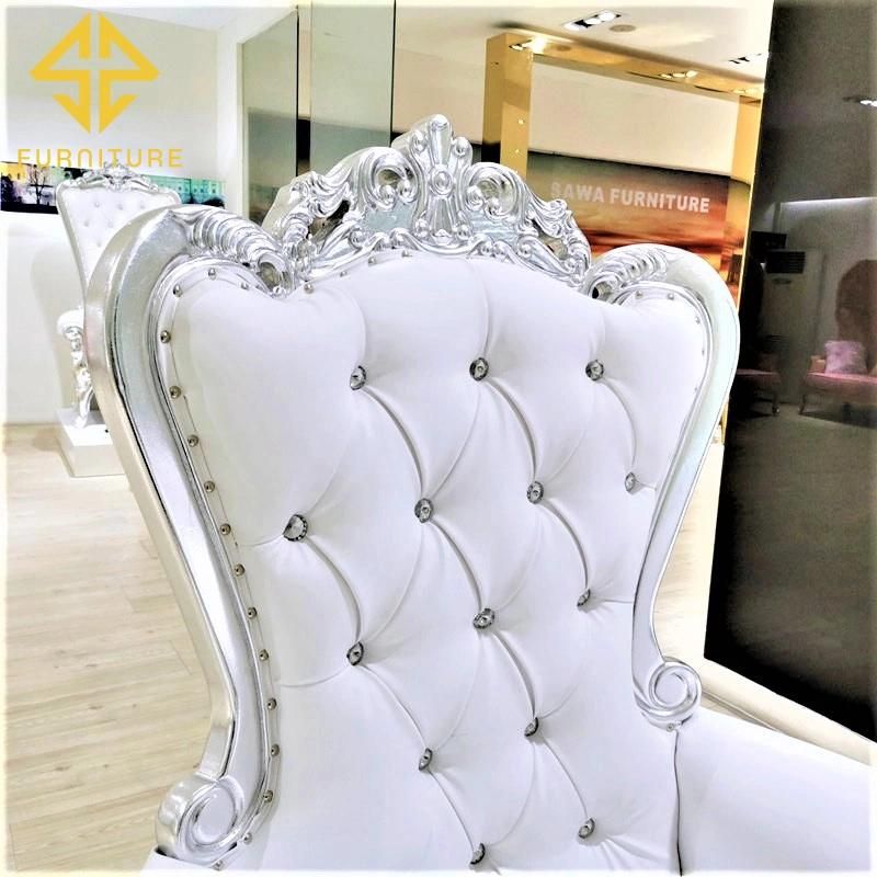 Wholesale Modern Luxury Sliver Kids Royal Throne Chair for Hotel Sofa