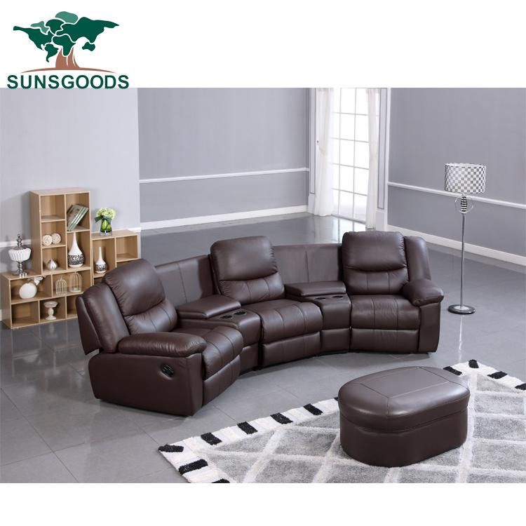 Best Selling Home Theater Chair with Storage and Cup Holder and Ottoman