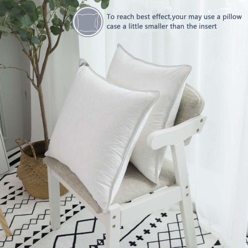 100% Cotton Fabric 400 Thread Customized Size White Goose Down Feather Hotel Collection Bed Pillows for Sleeping