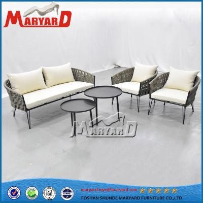 Steel Frame Rope Weaving Outdoor furniture Garden Sofa Set