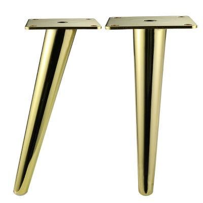 Glossy Furniture Leg Golden Steel Metal Feet for Sofa Chairs Settee Cabinets